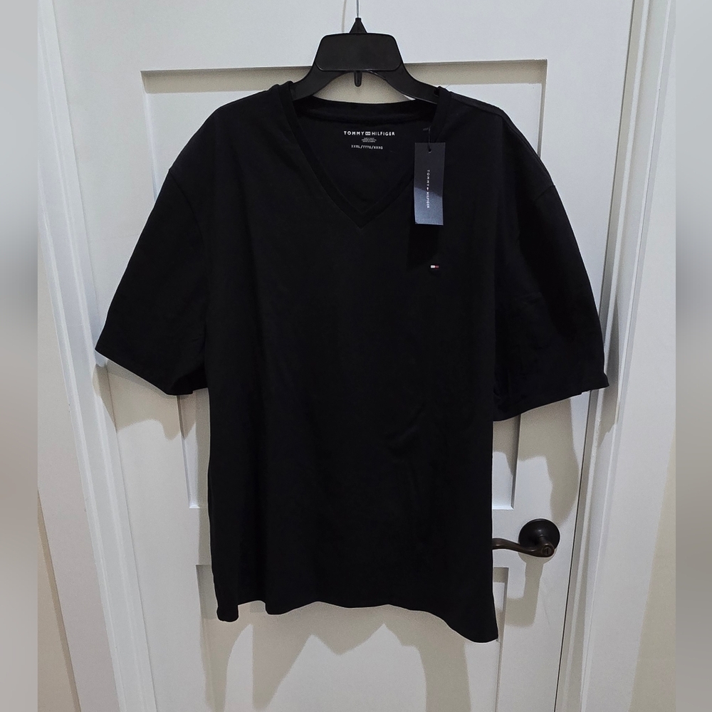 Tommy Hilfiger Black V-Neck Tee